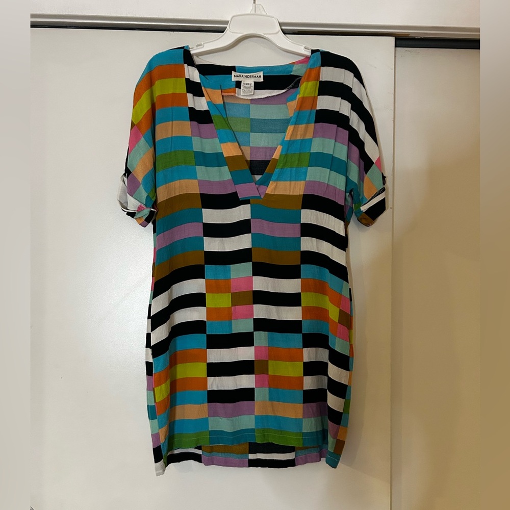 Mara Hoffman Multicolor Checkered Dress